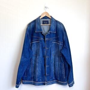 Vintage Y2K 90s Marithe Francois Girbaud Mens Jean Jacket Size 3XL Blue Denim